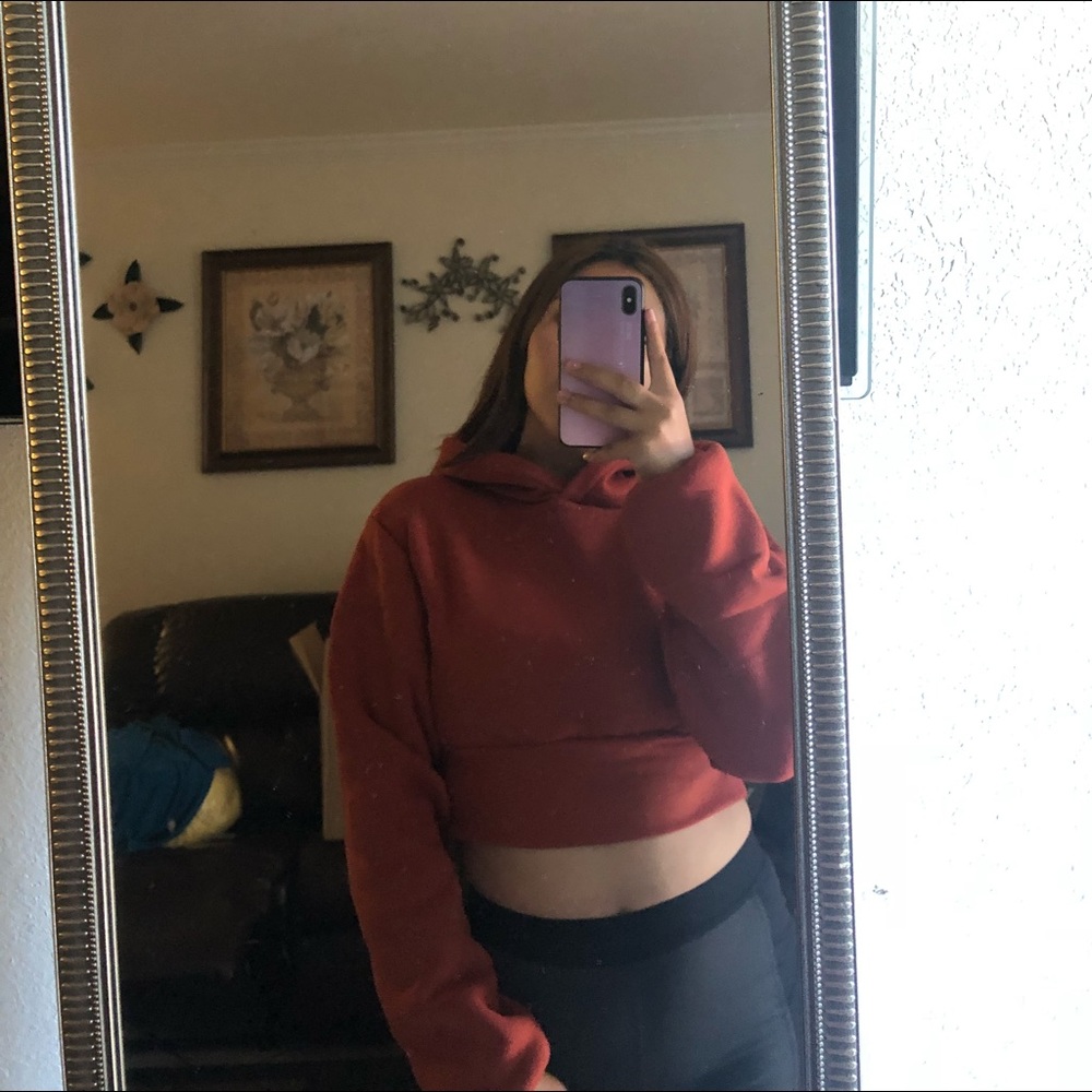 Cropped cozy hoodie